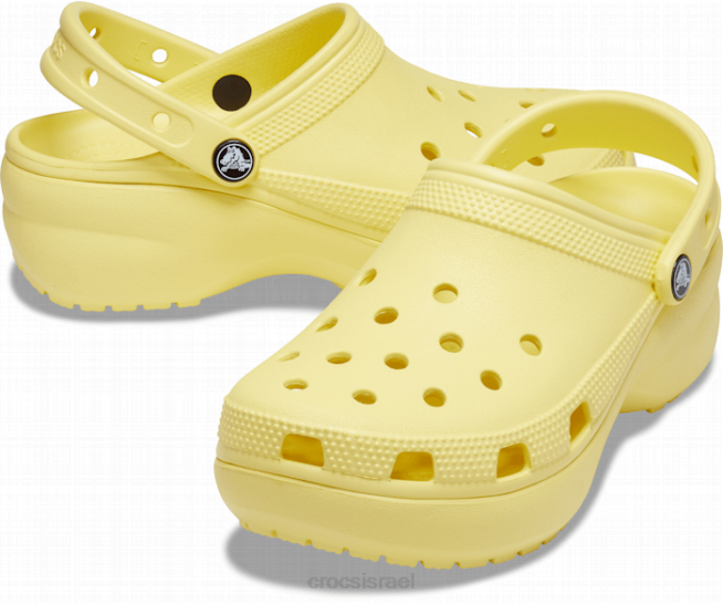 נעליים il Crocs נשים סתימת פלטפורמה קלאסית בננה 2DZ4103