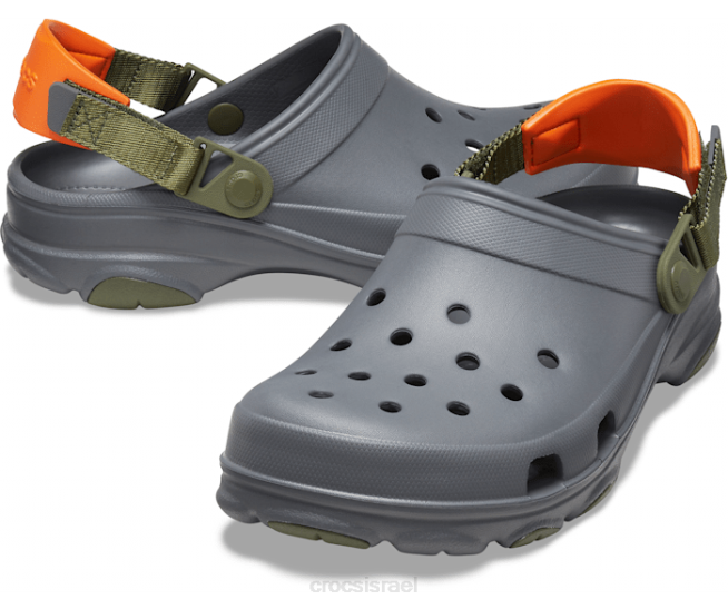 נעליים il Crocs נשים סתימה לכל השטח צפחה אפור/רב 2DZ4109