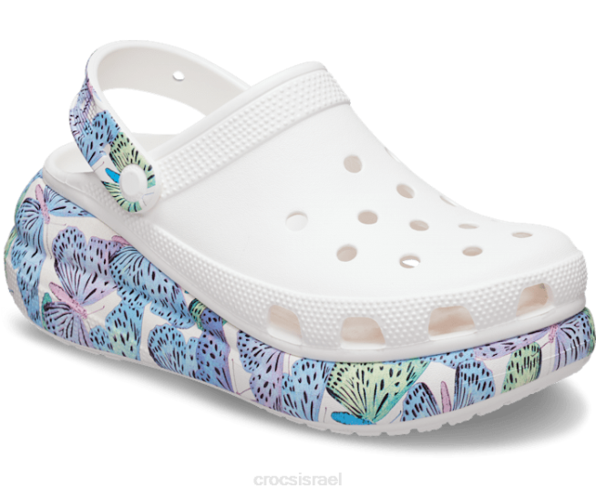 נעליים il Crocs נשים לרסק סתימת פרפר לבן/רב 2DZ4121