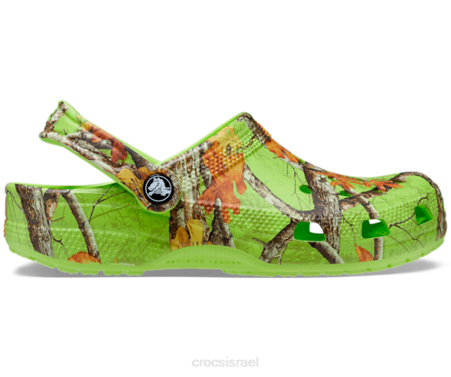 נעליים il Crocs נשים צבעי קצה קלאסיים של עץ אמיתי נסתמים ליים 2DZ4131