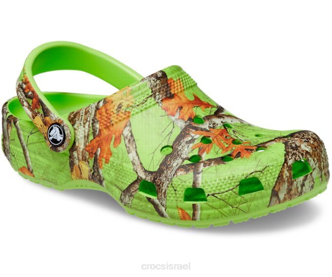 נעליים il Crocs נשים צבעי קצה קלאסיים של עץ אמיתי נסתמים ליים 2DZ4131