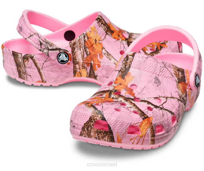 נעליים il Crocs נשים צבעי קצה קלאסיים של עץ אמיתי נסתמים פלָמִינגוֹ 2DZ4133