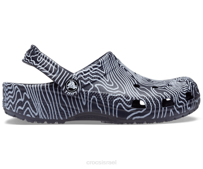 נעליים il Crocs נשים סתימה טופוגרפית קלאסית חיל הים/מולטי עמוק 2DZ4137