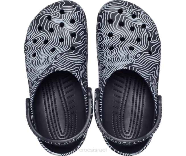 נעליים il Crocs נשים סתימה טופוגרפית קלאסית חיל הים/מולטי עמוק 2DZ4137