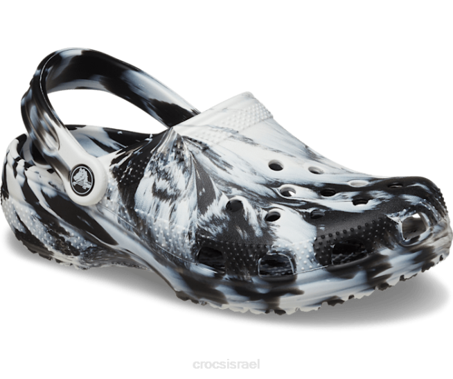 נעליים il Crocs נשים קבקב שיש קלאסי לבן שחור 2DZ4154