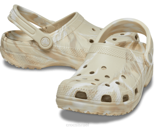 נעליים il Crocs נשים קבקב שיש קלאסי עצם/רב 2DZ4155