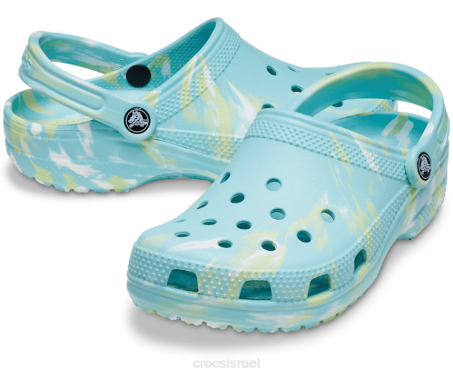 נעליים il Crocs נשים קבקב שיש קלאסי מים טהורים/מולטי 2DZ4156