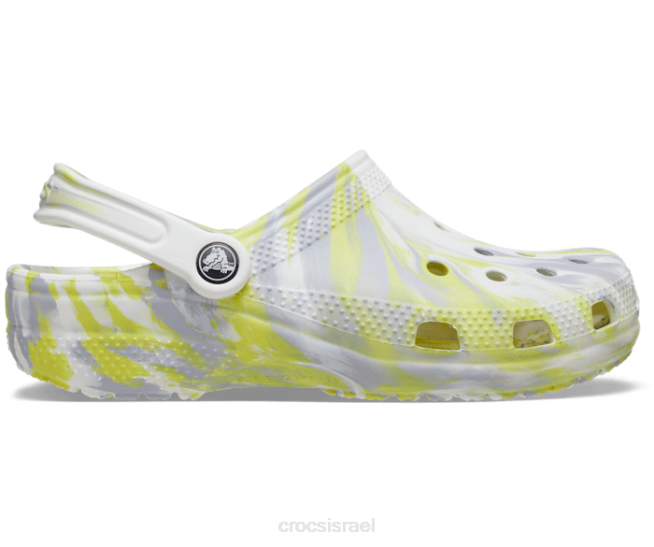 נעליים il Crocs נשים קבקב שיש קלאסי לבן/מיקרוצ'יפ 2DZ4157