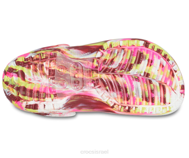 נעליים il Crocs נשים קבקב שיש קלאסי ורוד חשמלי/מולטי 2DZ4159