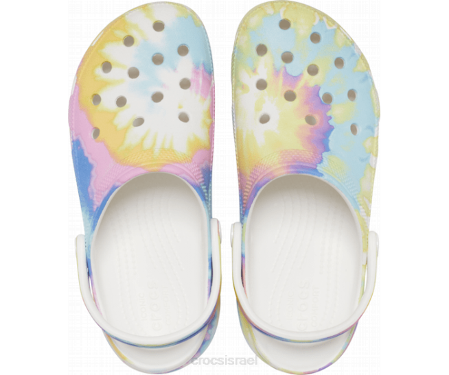 נעליים il Crocs נשים קבם גרפי לקשירה פלטפורמה קלאסית לבן/רב 2DZ4161