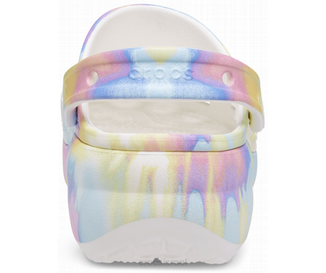 נעליים il Crocs נשים קבם גרפי לקשירה פלטפורמה קלאסית לבן/רב 2DZ4161