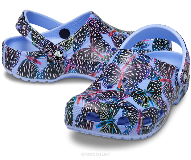 נעליים il Crocs נשים קבק פרפר קלאסי ג'לי ירח/מולטי 2DZ4163