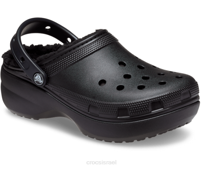 נעליים il Crocs נשים סתימה מרופדת פלטפורמה קלאסית שָׁחוֹר 2DZ4164