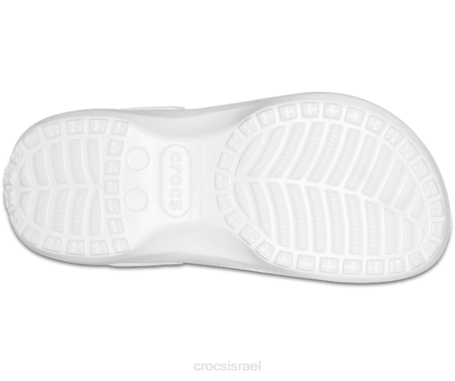 נעליים il Crocs נשים סתימה מרופדת פלטפורמה קלאסית לבן 2DZ4165