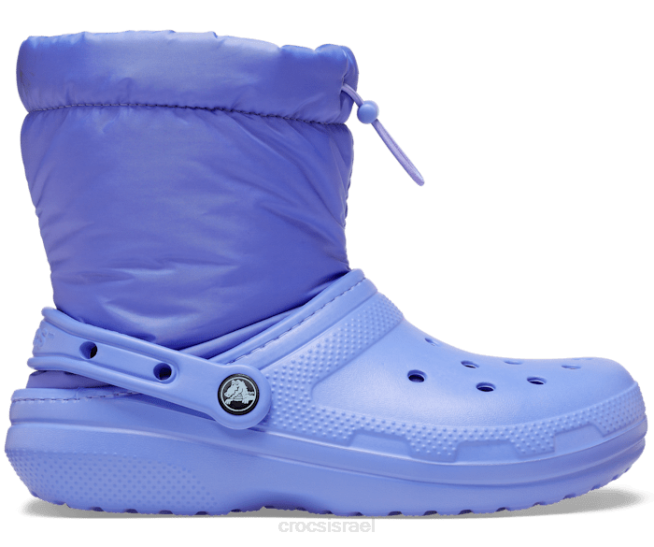 נעליים il Crocs נשים מגף ניאו פאף קלאסי עם קווים סגול דיגיטלי 2DZ4174