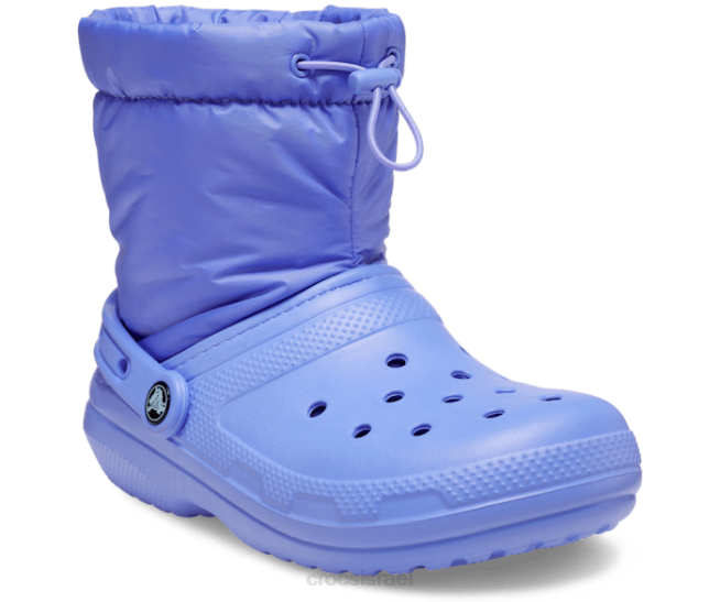 נעליים il Crocs נשים מגף ניאו פאף קלאסי עם קווים סגול דיגיטלי 2DZ4174