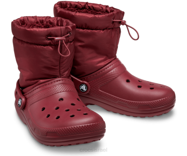 נעליים il Crocs נשים מגף ניאו פאף קלאסי עם קווים נוֹפֶך 2DZ4175