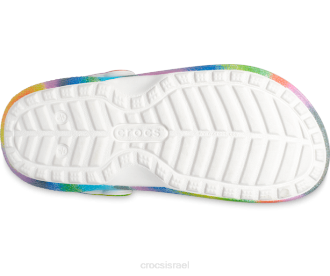 נעליים il Crocs נשים סתימת צבע ריסוס מרופדת פרווה קלאסית לבן/רב 2DZ4177