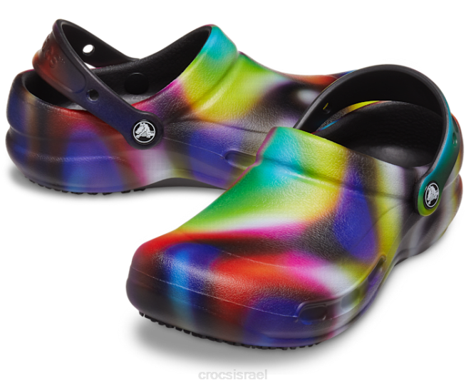 נעליים il Crocs נשים סתימה גרפית ביסטרו רב ניאון/שחור 2DZ4186