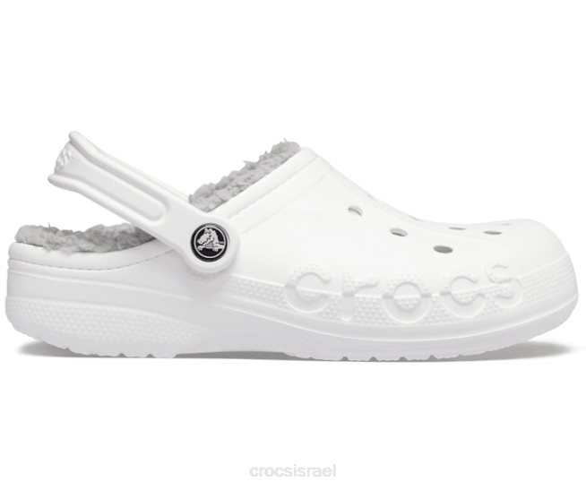 נעליים il Crocs נשים קבקב מרופד באיה לבן/אפור בהיר 2DZ4189