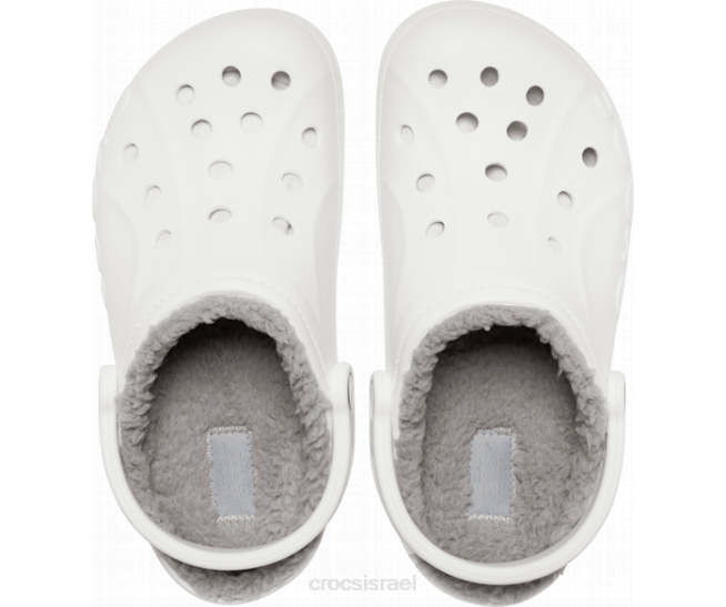 נעליים il Crocs נשים קבקב מרופד באיה לבן/אפור בהיר 2DZ4189