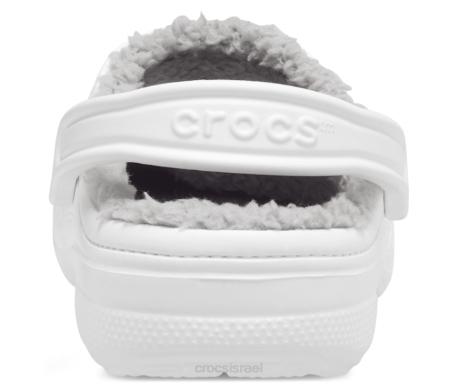 נעליים il Crocs נשים קבקב מרופד באיה לבן/אפור בהיר 2DZ4189