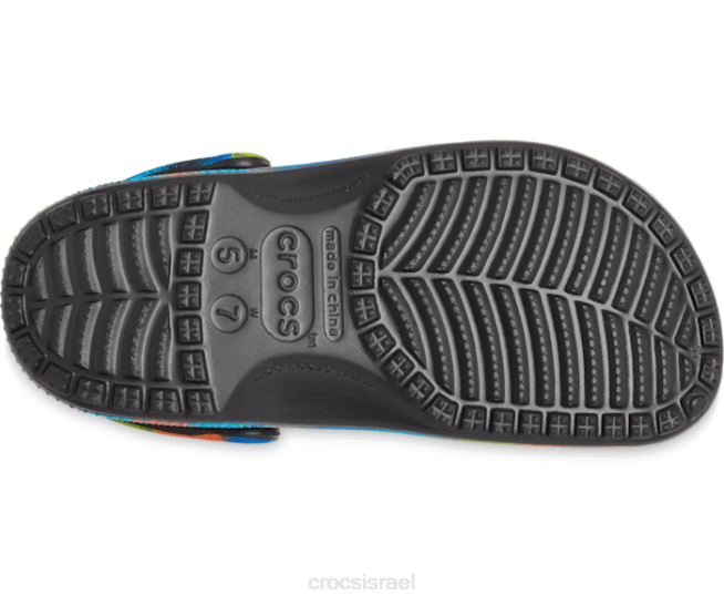 נעליים il Crocs נשים סתימת צבע ריסוס קלאסית שחור/רב 2DZ4196