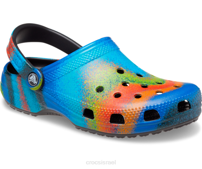 נעליים il Crocs נשים סתימת צבע ריסוס קלאסית שחור/רב 2DZ4196