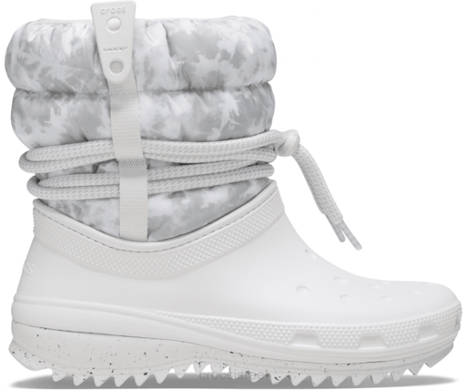 נעליים il Crocs נשים מגף ניאו פאף לוקס קלאסי כמעט לבן/אפור בהיר 2DZ4219