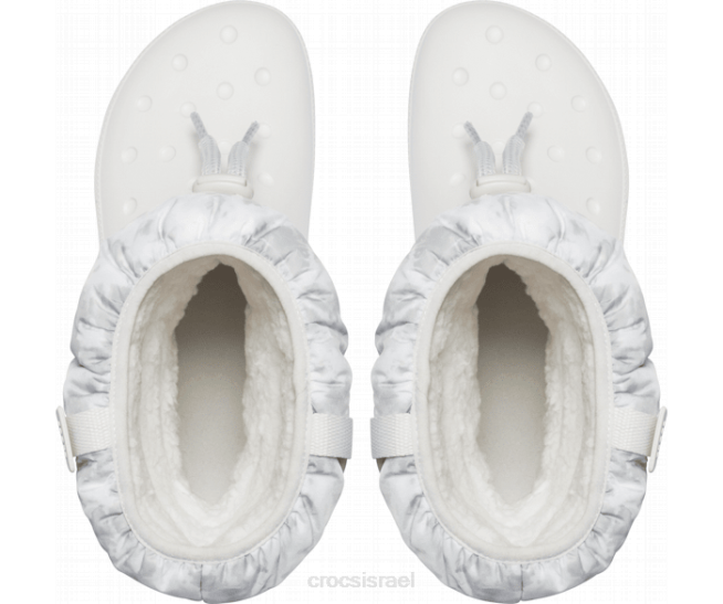 נעליים il Crocs נשים מגף ניאו פאף לוקס קלאסי כמעט לבן/אפור בהיר 2DZ4219