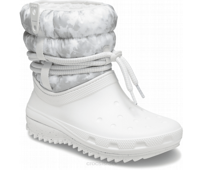 נעליים il Crocs נשים מגף ניאו פאף לוקס קלאסי כמעט לבן/אפור בהיר 2DZ4219