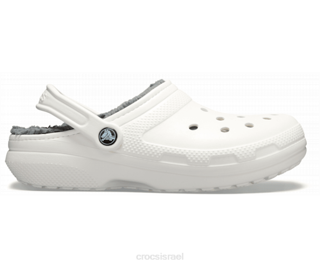 נעליים il Crocs נשים קבקנית מרופדת קלאסית לבן/אפור 2DZ4221