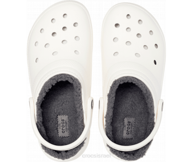 נעליים il Crocs נשים קבקנית מרופדת קלאסית לבן/אפור 2DZ4221