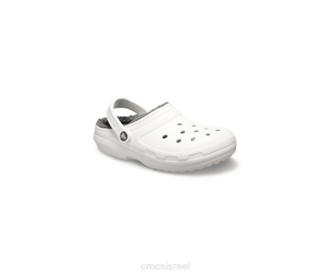 נעליים il Crocs נשים קבקנית מרופדת קלאסית לבן/אפור 2DZ4221