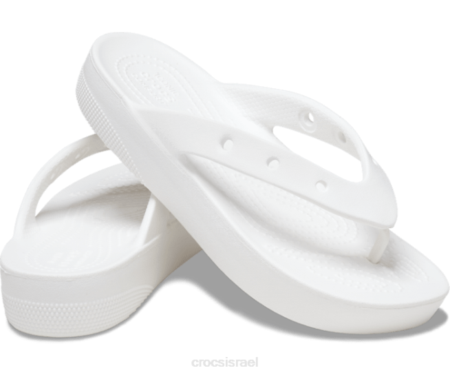 נעליים il Crocs נשים היפוך פלטפורמה קלאסי לבן 2DZ4258