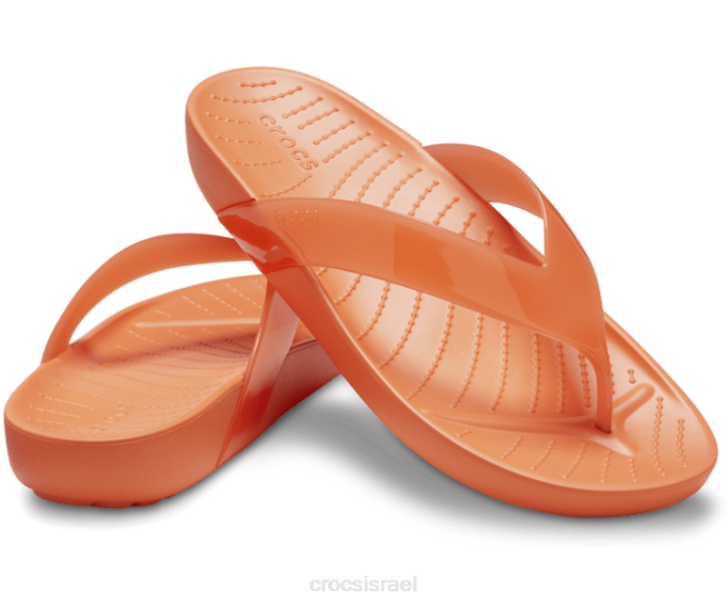 נעליים il Crocs נשים להתיז הפוך מבריק אֲפַרסְמוֹן 2DZ4268