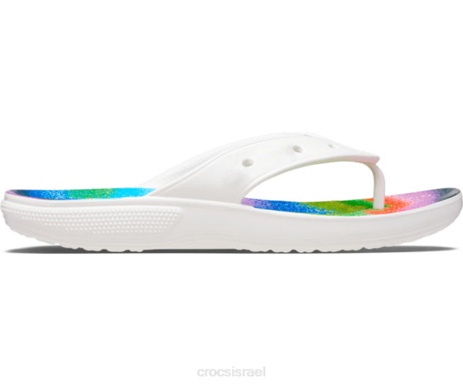 נעליים il Crocs נשים היפוך צבע ספריי קלאסי לבן/רב 2DZ4269