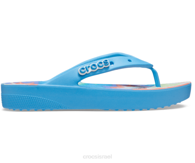 נעליים il Crocs נשים היפוך גרפי של עניבה פלטפורמה קלאסית חמצן/רב 2DZ4270