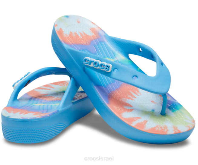 נעליים il Crocs נשים היפוך גרפי של עניבה פלטפורמה קלאסית חמצן/רב 2DZ4270