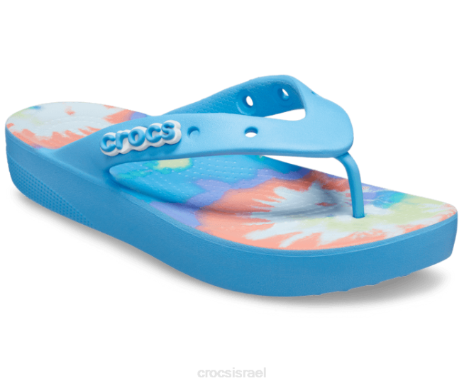 נעליים il Crocs נשים היפוך גרפי של עניבה פלטפורמה קלאסית חמצן/רב 2DZ4270