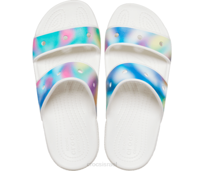 נעליים il Crocs נשים סנדל סולארי קלאסי לבן/רב 2DZ4309