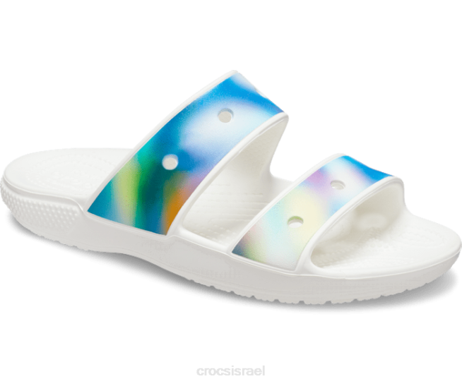 נעליים il Crocs נשים סנדל סולארי קלאסי לבן/רב 2DZ4309