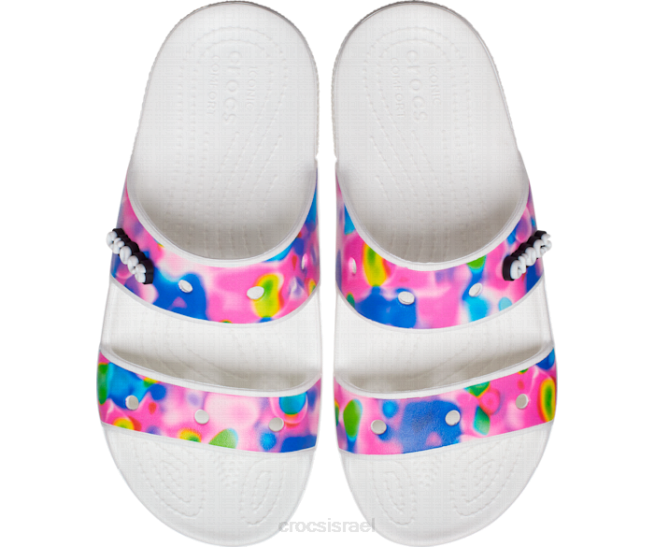 נעליים il Crocs נשים סנדל סולארי קלאסי לבן/ורוד 2DZ4310