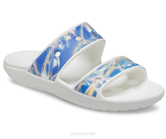 נעליים il Crocs נשים סנדל היפר-אמיתי קלאסי רב/לבן 2DZ4315