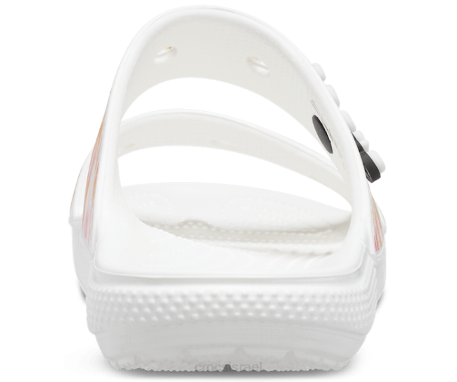 נעליים il Crocs נשים סנדל גרפי קשירה קלאסי רב/לבן 2DZ4322