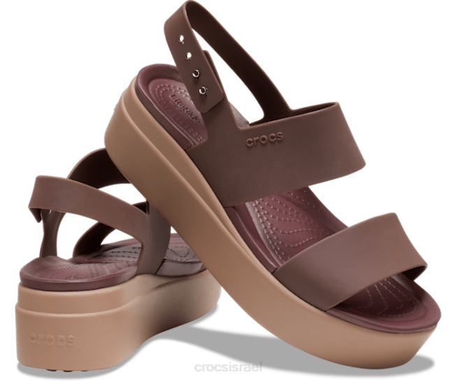 נעליים il Crocs נשים טריז נמוך ברוקלין מוקה/פטריות 2DZ4326