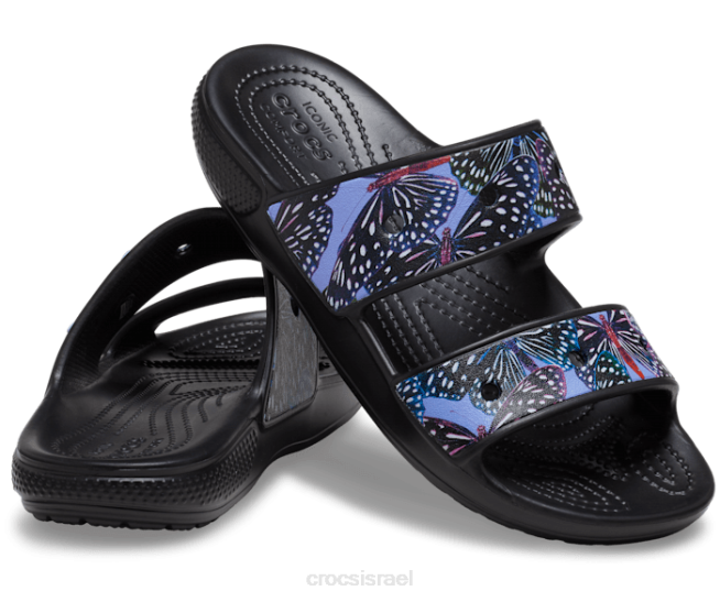 נעליים il Crocs נשים סנדל פרפר קלאסי שחור/רב 2DZ4328