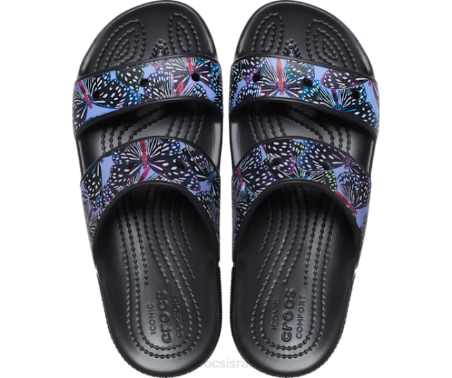 נעליים il Crocs נשים סנדל פרפר קלאסי שחור/רב 2DZ4328