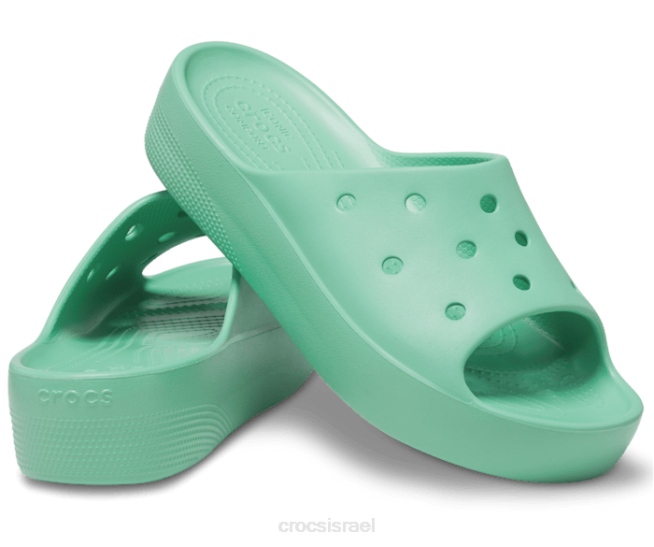 נעליים il Crocs נשים מגלשת פלטפורמה קלאסית אבן ירקן 2DZ4342