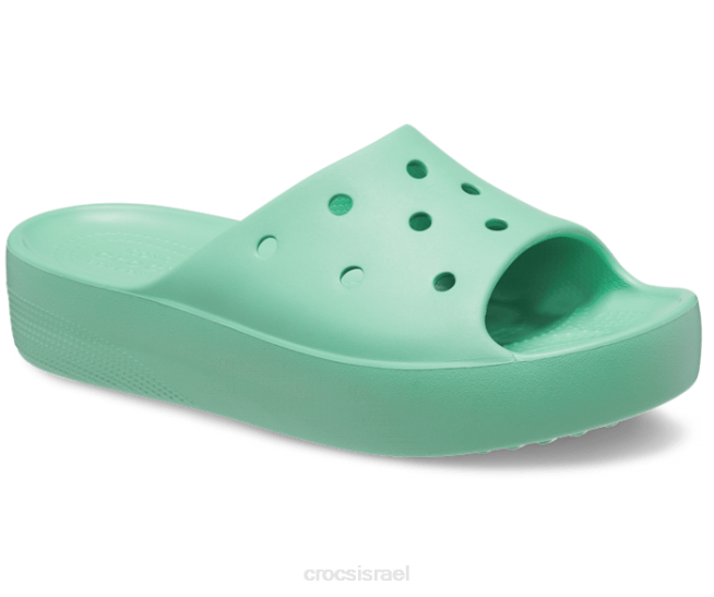 נעליים il Crocs נשים מגלשת פלטפורמה קלאסית אבן ירקן 2DZ4342